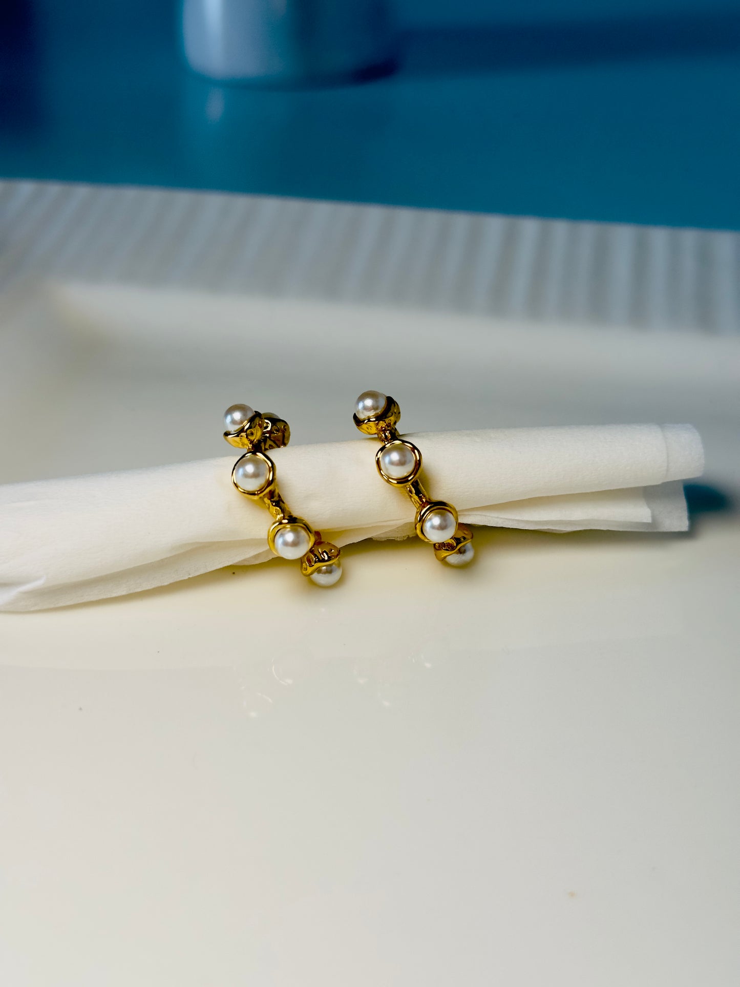 Beaded Pearl Earrings