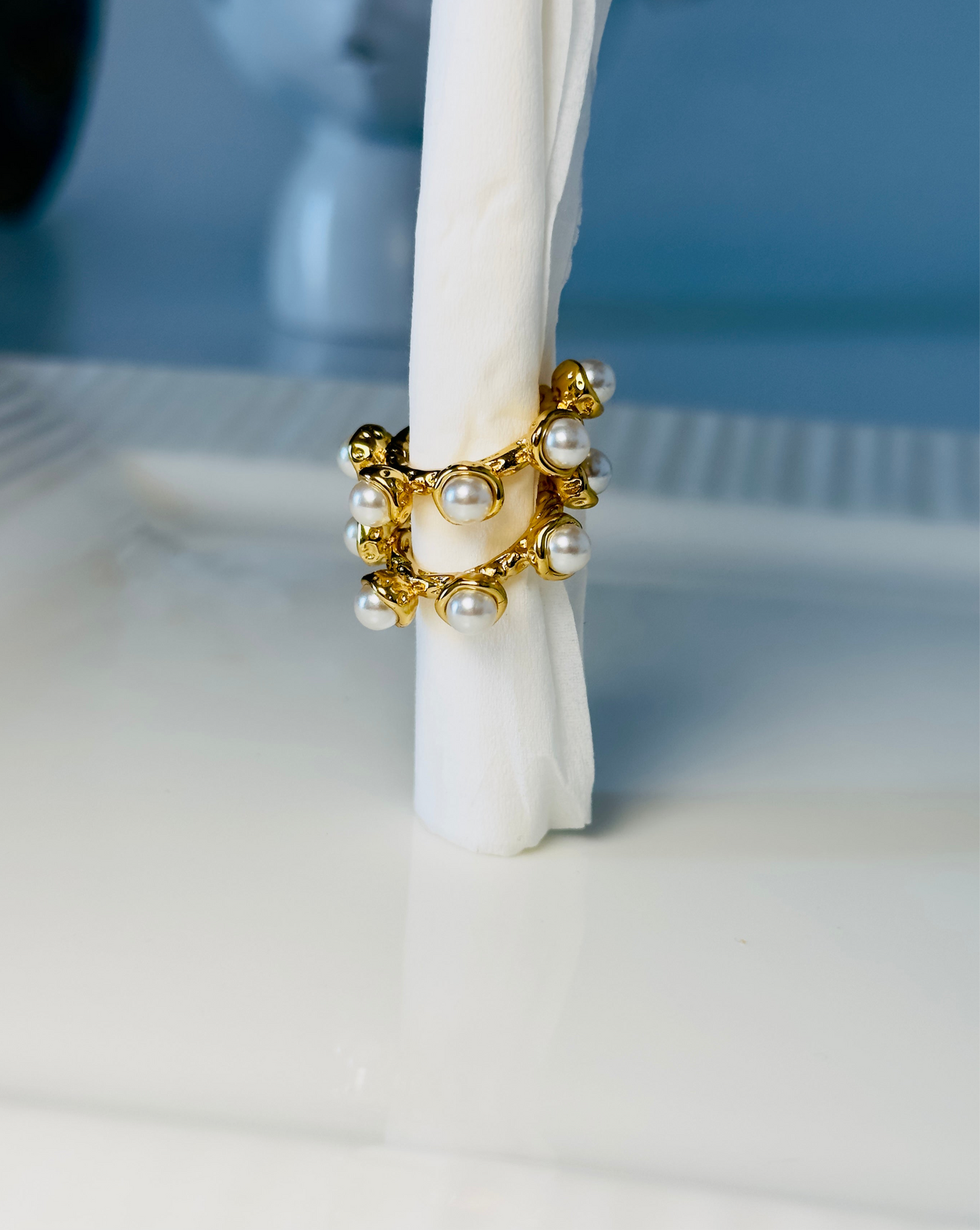 Beaded Pearl Earrings