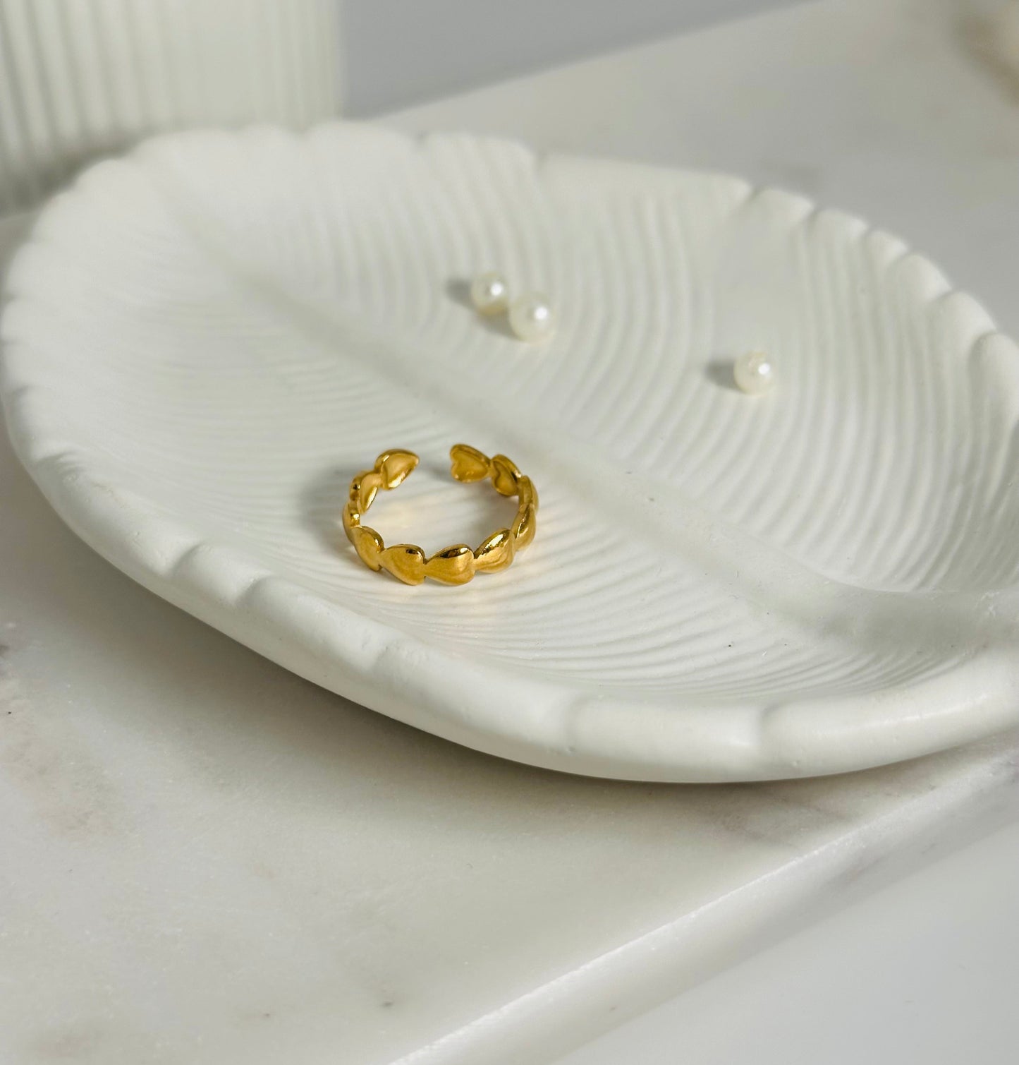 Linked Heart Design Ring