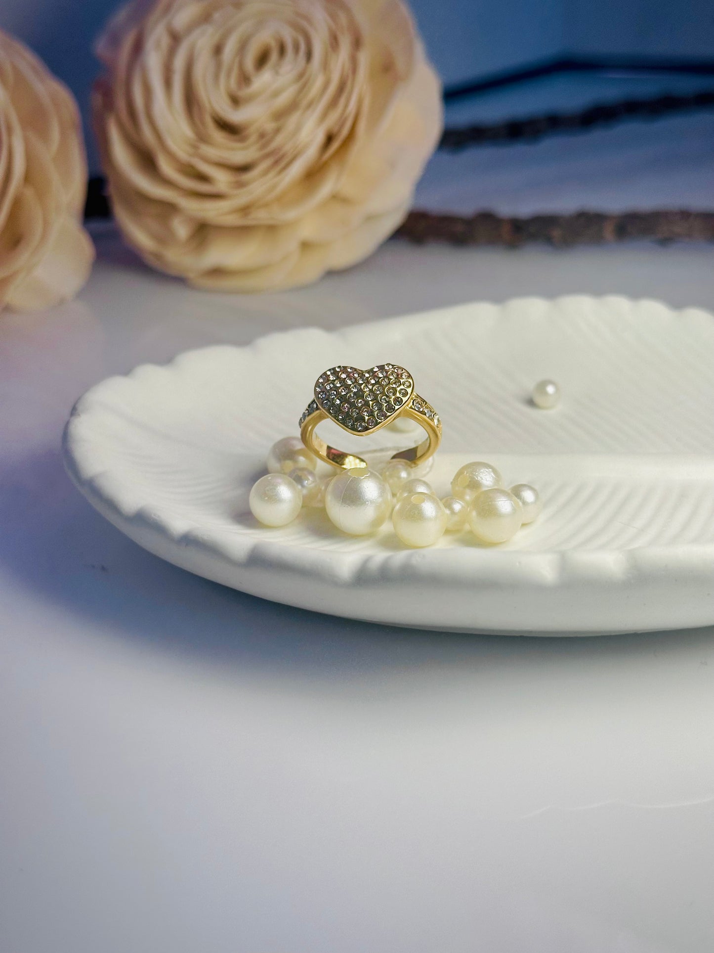 A Studded Heart Ring