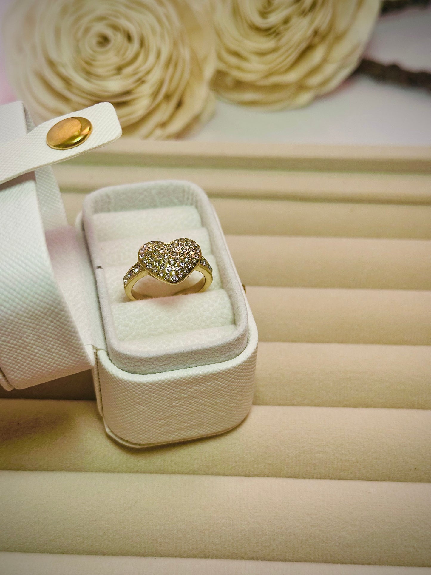 A Studded Heart Ring