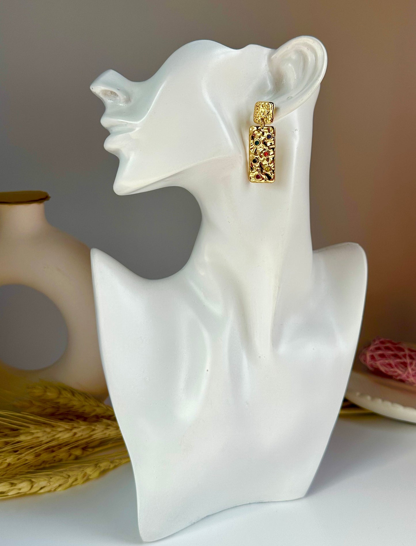 Rectangular Fusion Earrings