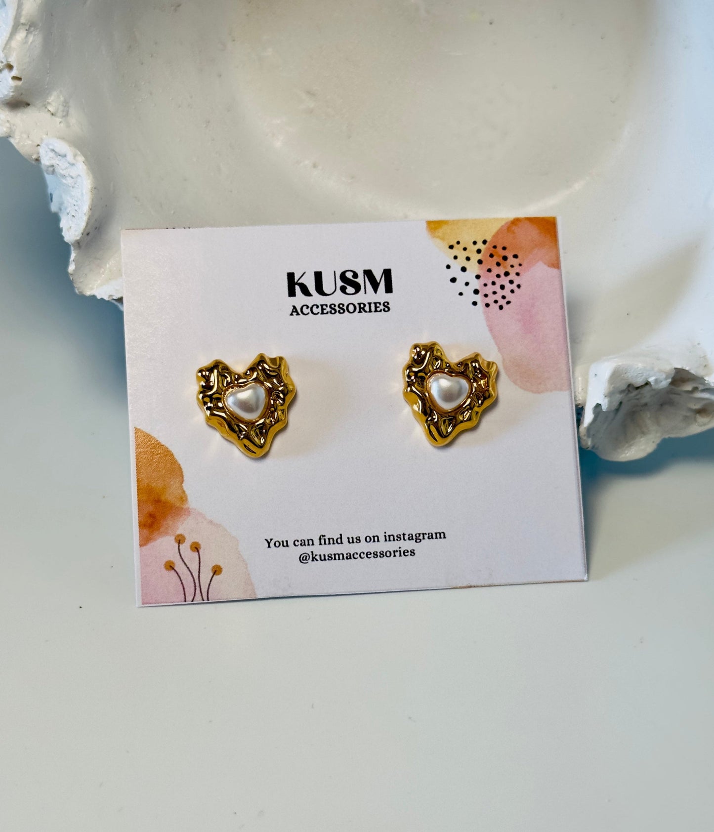 Twist Heart Studs