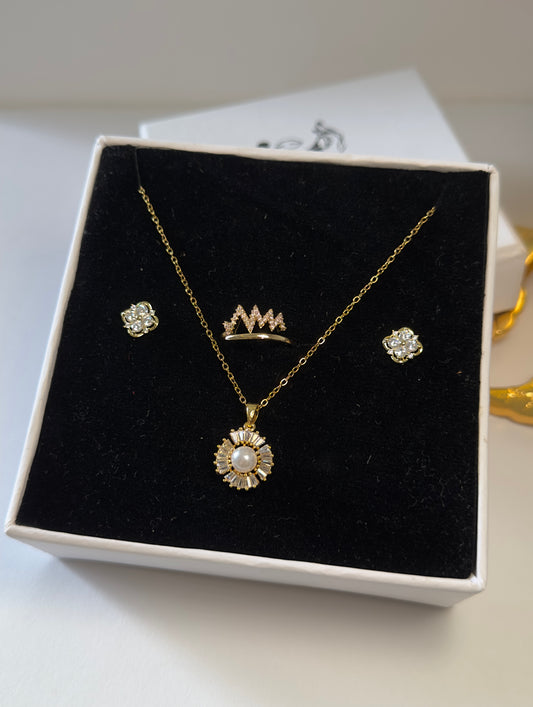 Floral Princess Jewelry Set