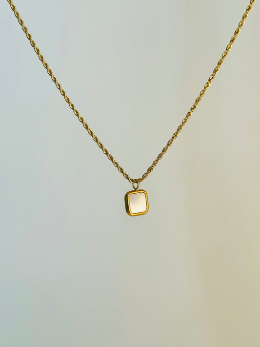 Snow Tile Necklace