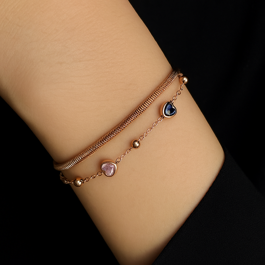 Double Strand Stone Bracelet