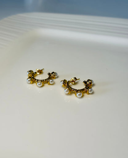 Beaded Pearl Earrings