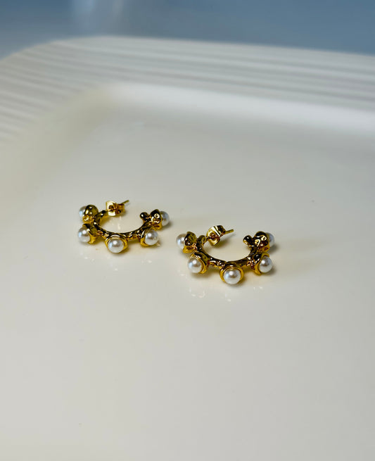Beaded Pearl Earrings