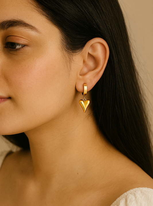 Heart Drop Earrings