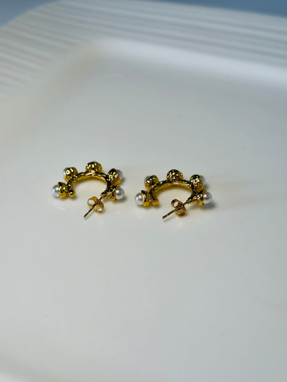 Beaded Pearl Earrings