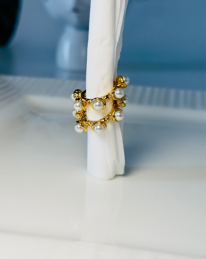 Beaded Pearl Earrings