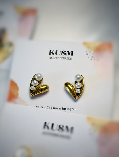 Pearl Touch Love Studs