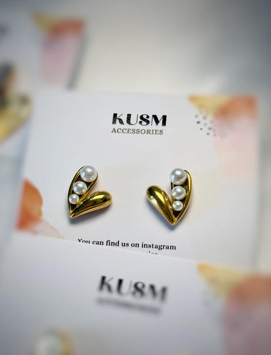 Pearl Touch Love Studs