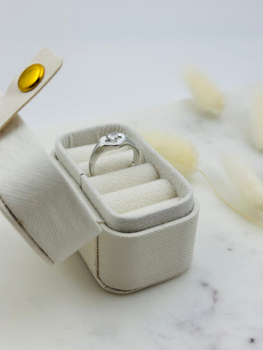 Silver-Tone Love Ring