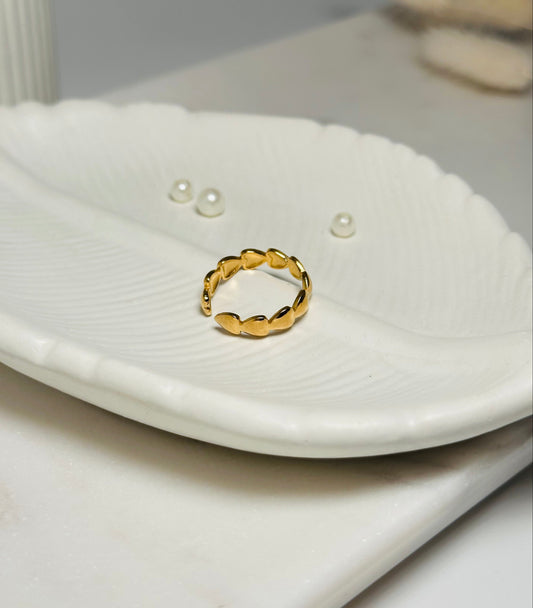 Linked Heart Design Ring