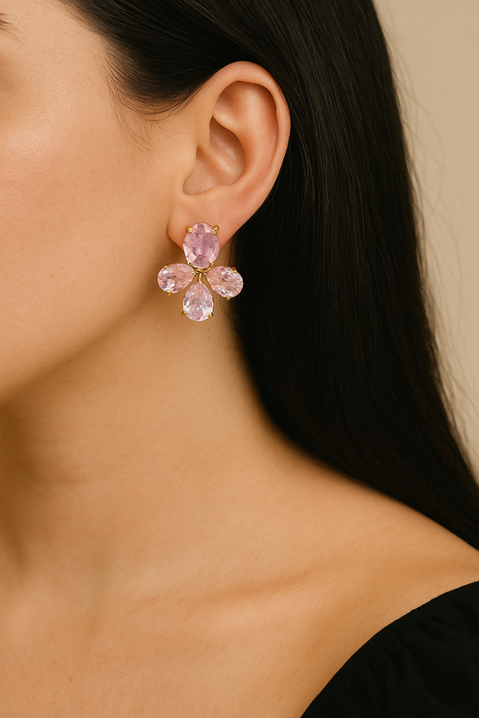 Soft Pink Crystal Studs