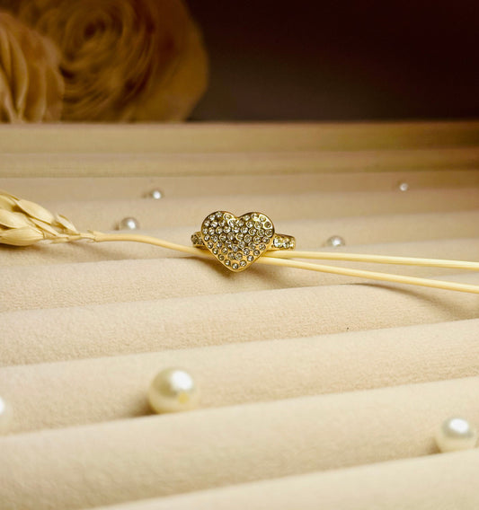 A Studded Heart Ring