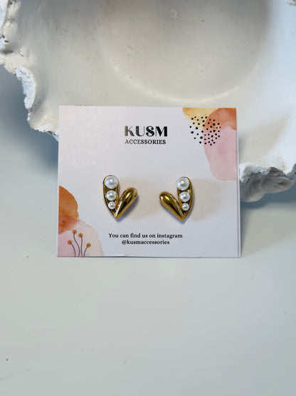 Pearl Touch Love Studs