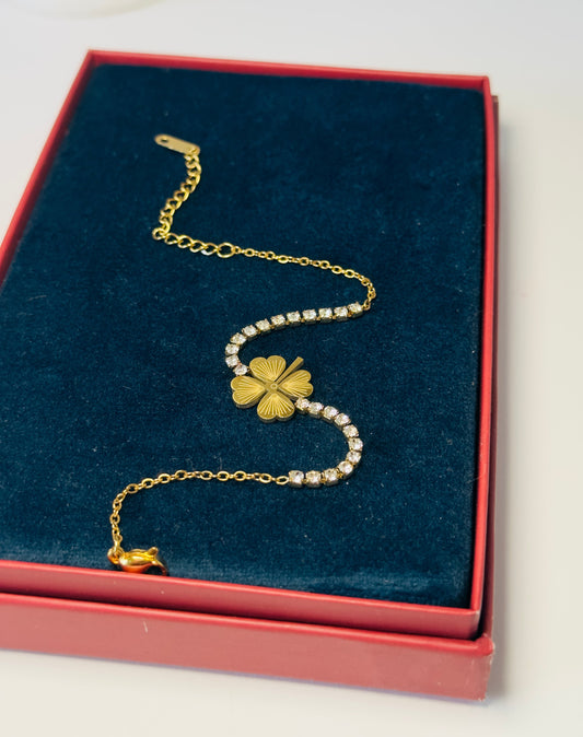 Golden Floral Bracelet