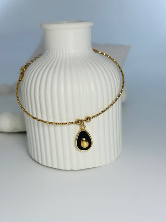 Two-Tone Charm Bracelet (Gold & Black)