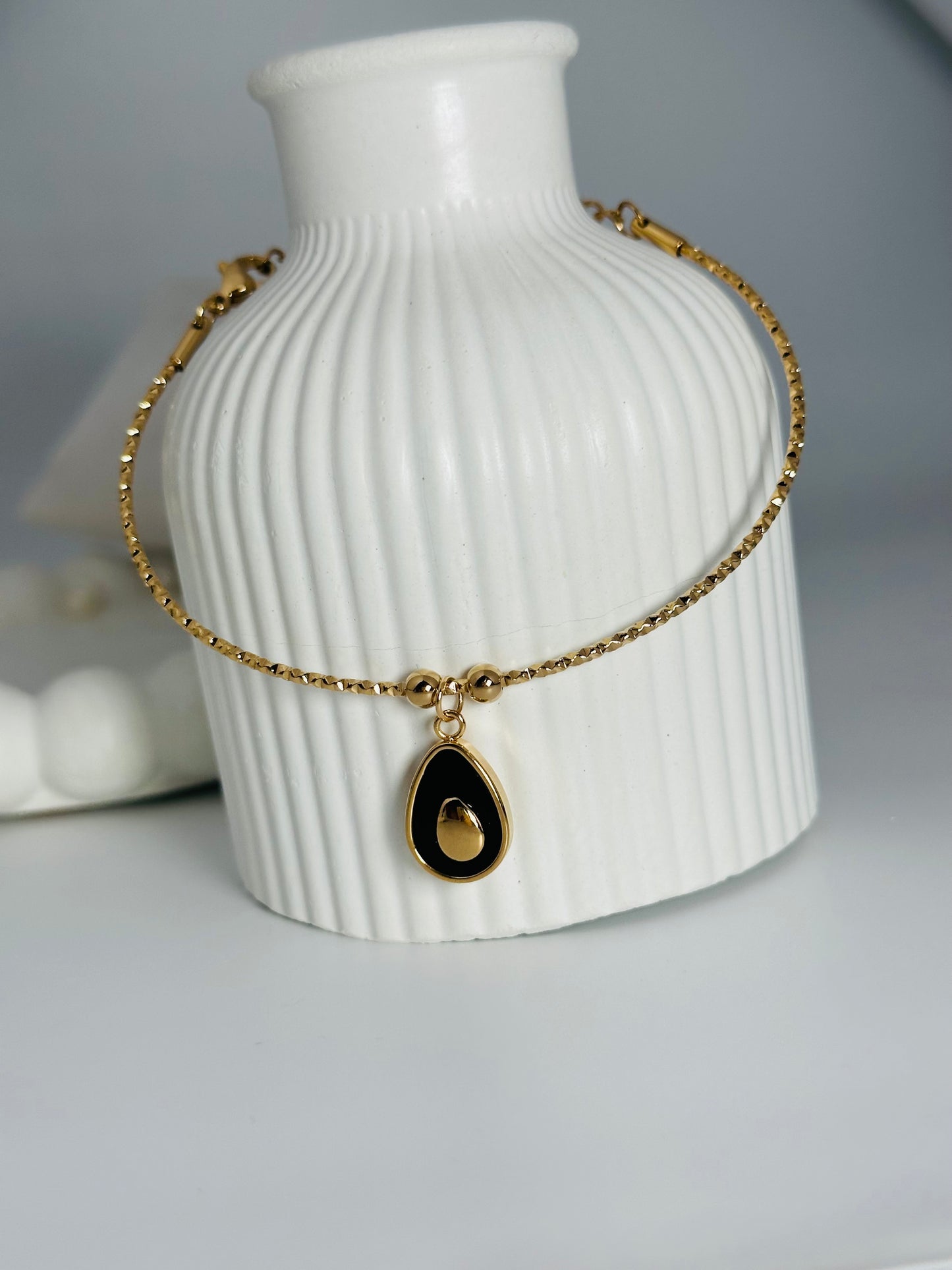 Two-Tone Charm Bracelet (Gold & Black)