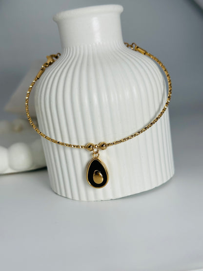 Two-Tone Charm Bracelet (Gold & Black)
