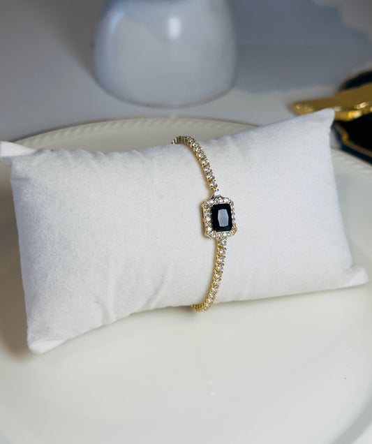 Jet Black Shimmery Bracelet