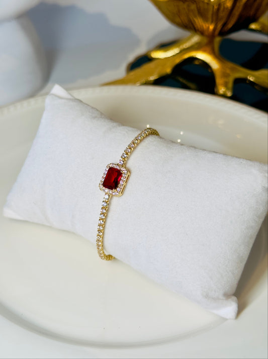 Shiny red shimmery bracelet