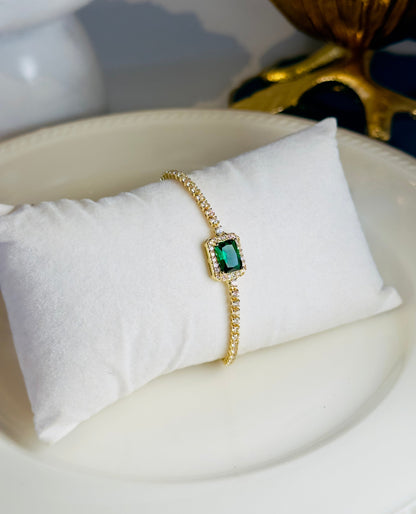 Emerald-toned shimmery bracelet