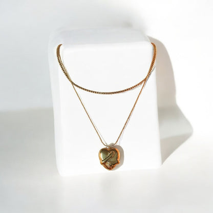 Heart and Cuddle Pendant Necklace